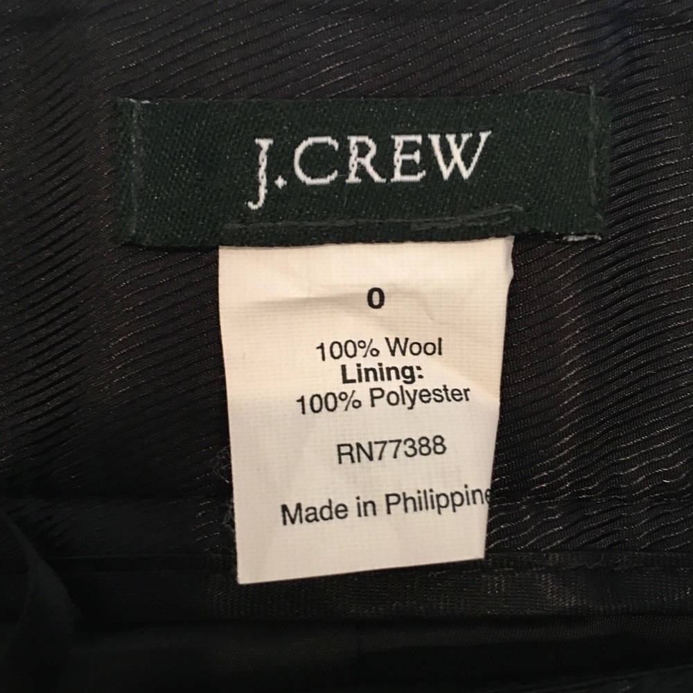 Jcrew Black Wool Skirt 100% Wool - Picture 2 of 2